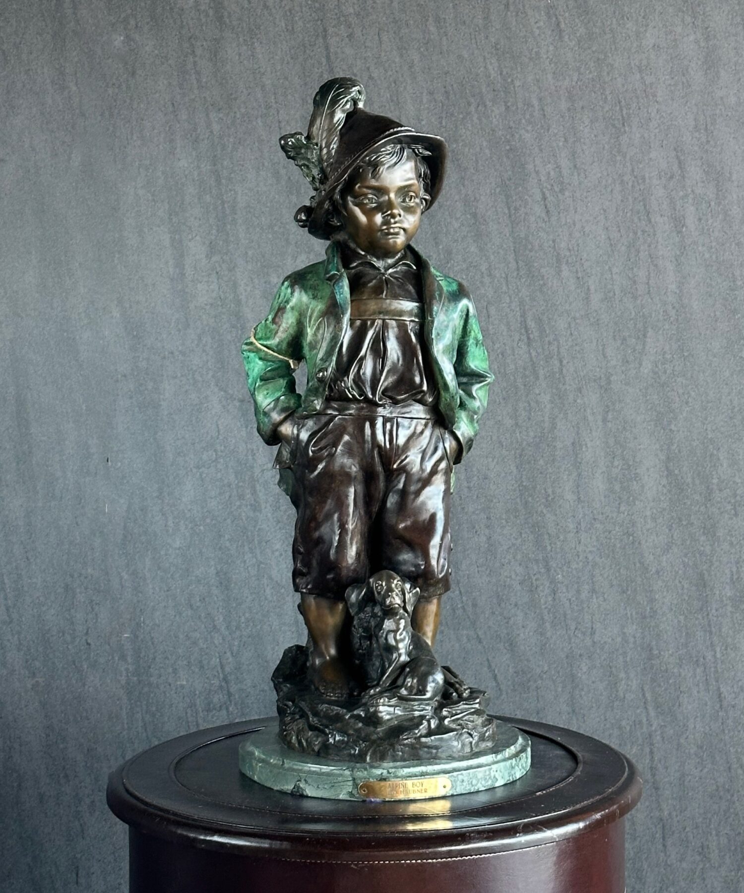 Haubner "Alpine Boy" Bronz Heykel