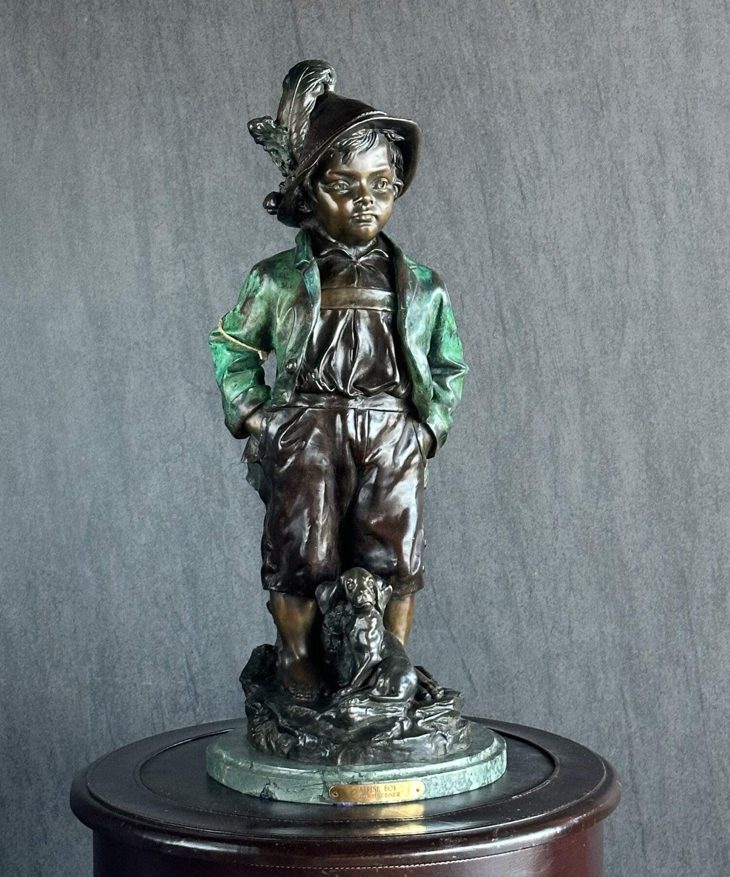 Haubner "Alpine Boy" Bronz Heykel