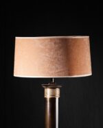 Kadife Başlıklı Bronz Abajur - Görsel 2