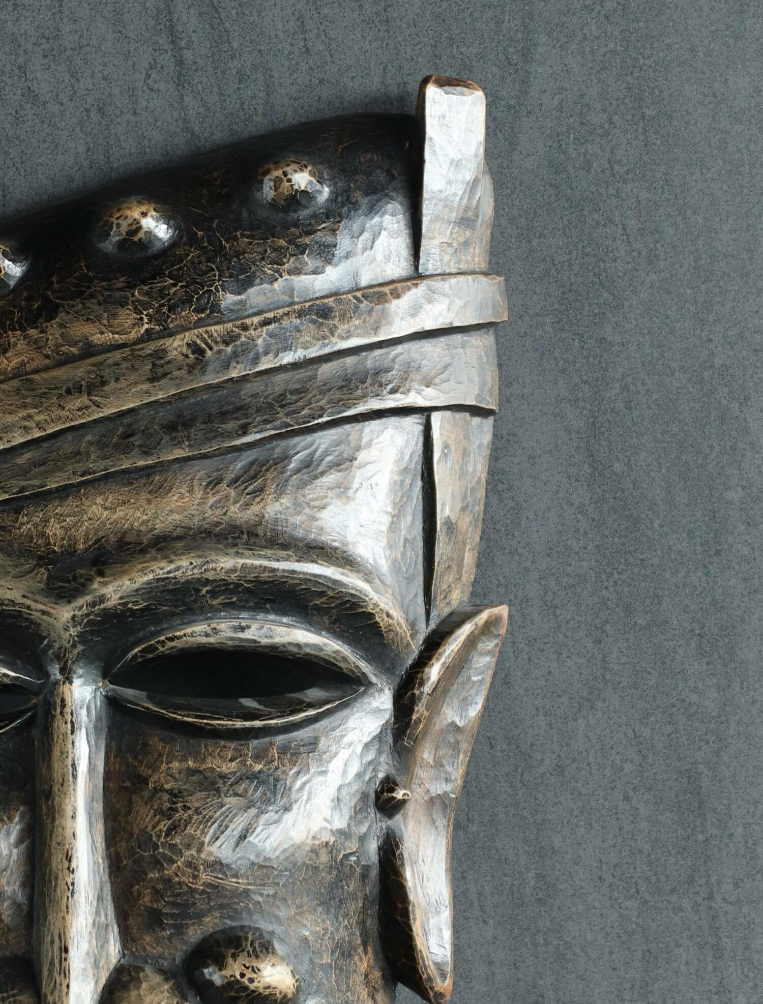 Ahşap Oyma Büyük Afrika Maskesi - Görsel 2