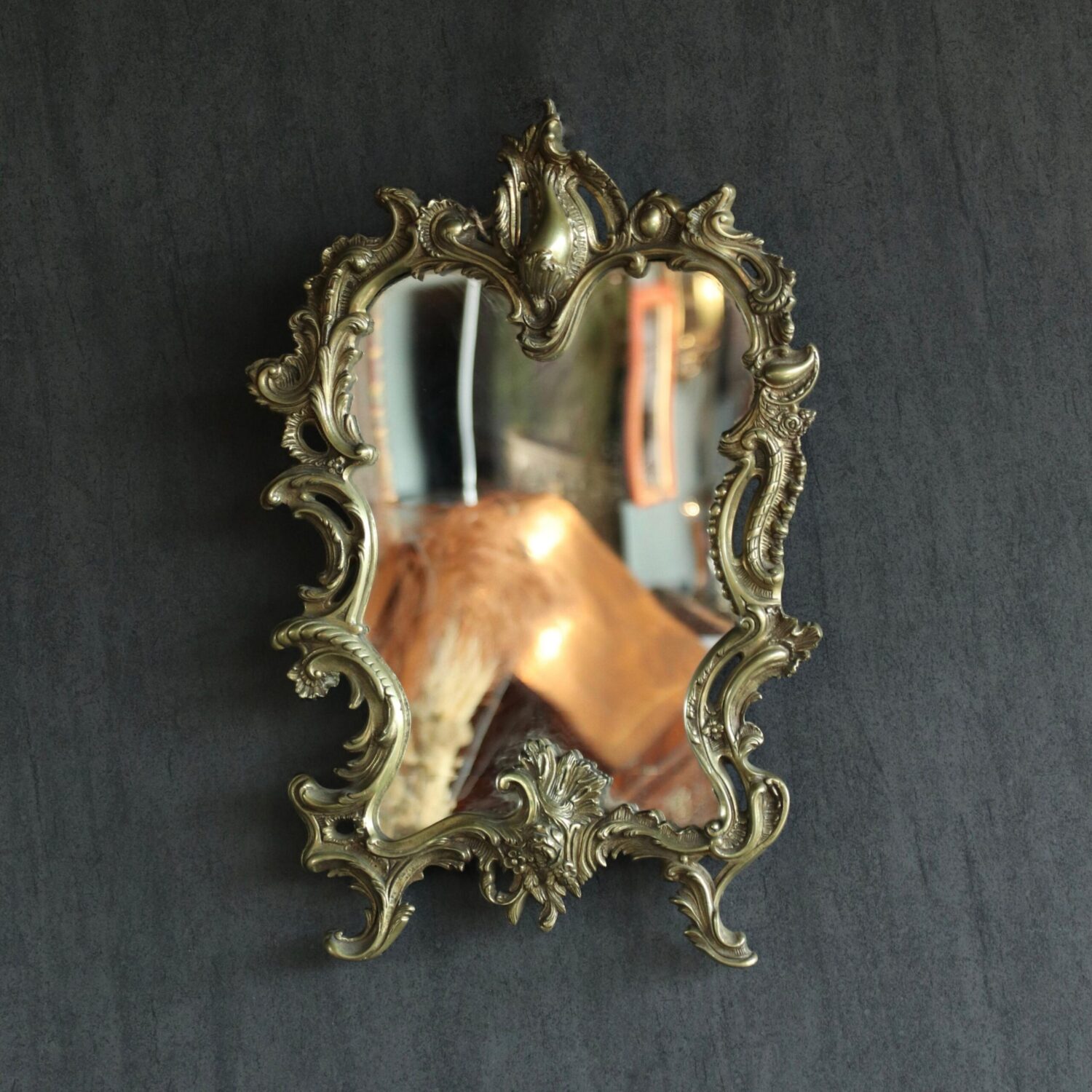 Döküm Bronz Çerçeveli Ayna - Görsel 1