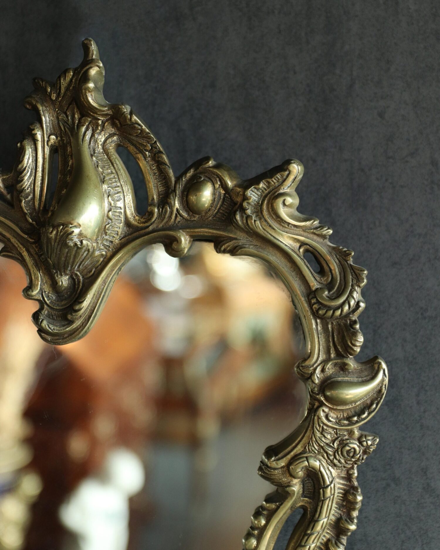 Döküm Bronz Çerçeveli Ayna - Görsel 2