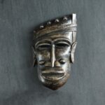 Ahşap Oyma Büyük Afrika Maskesi