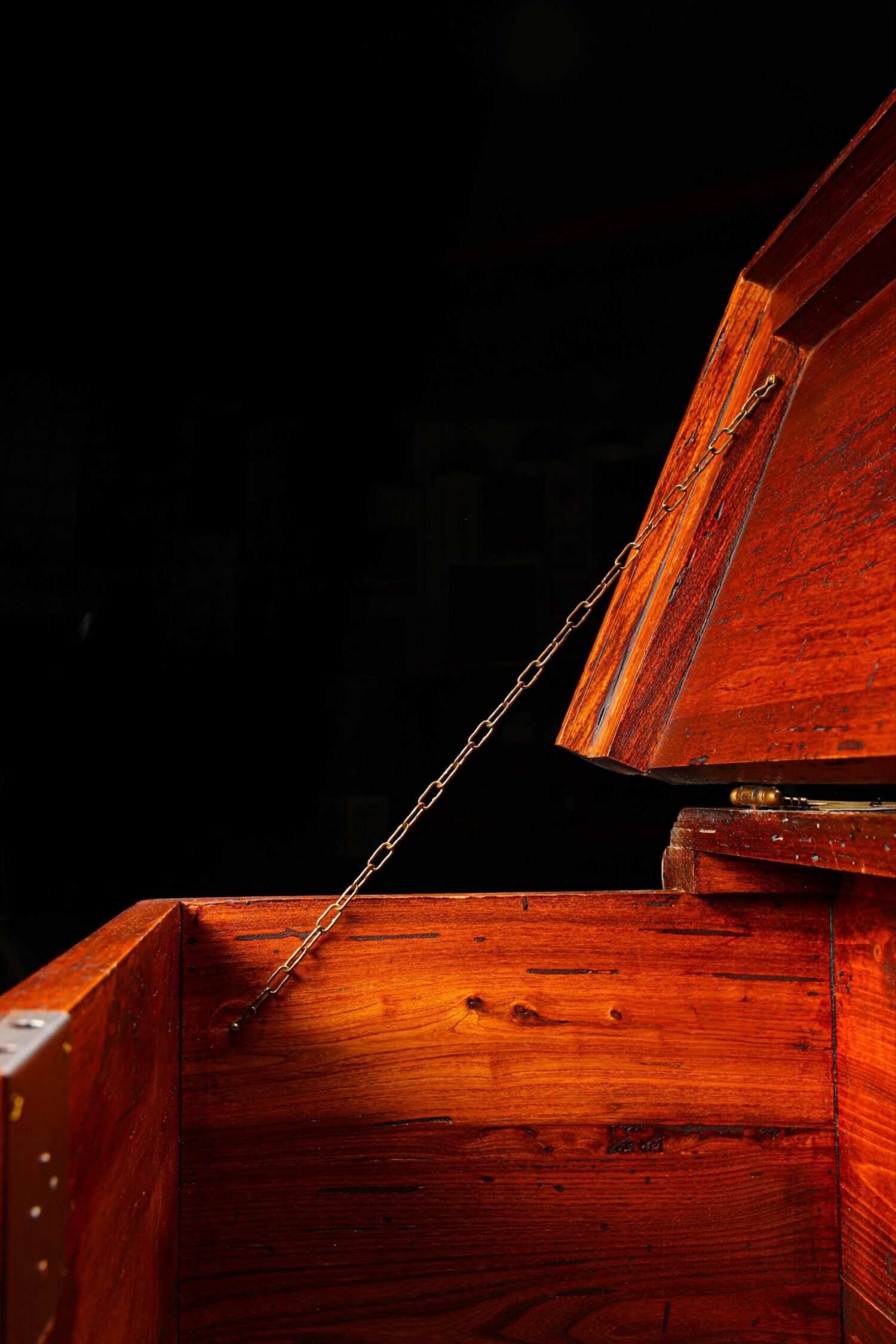 Pirinç Menteşeli Ahşap Sandık - Görsel 7