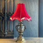 Kadife Başlıklı Bronz Lambader