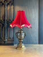 Kadife Başlıklı Bronz Lambader