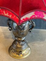 Kadife Başlıklı Bronz Lambader - Görsel 3