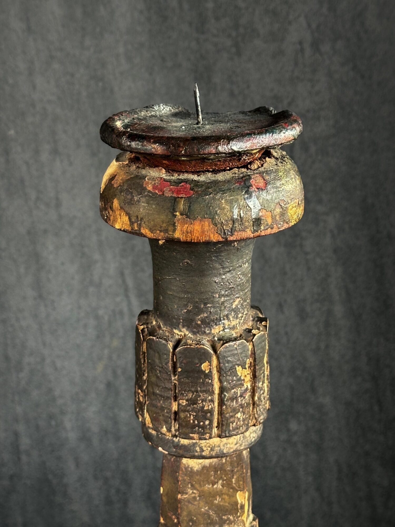 Antika Ahşap Şamdan - Görsel 3