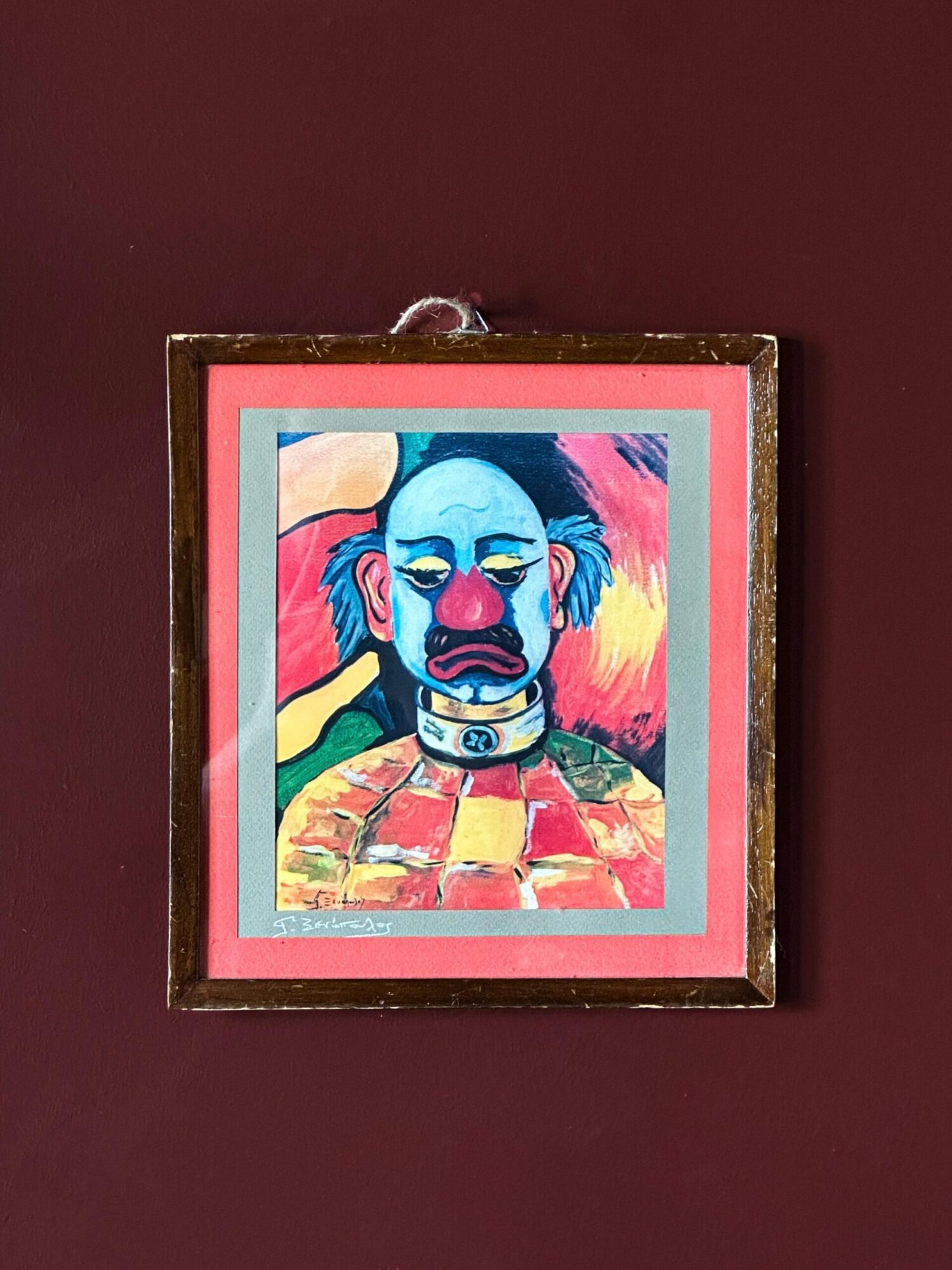 Vintage Palyaço Tablosu - Görsel 1