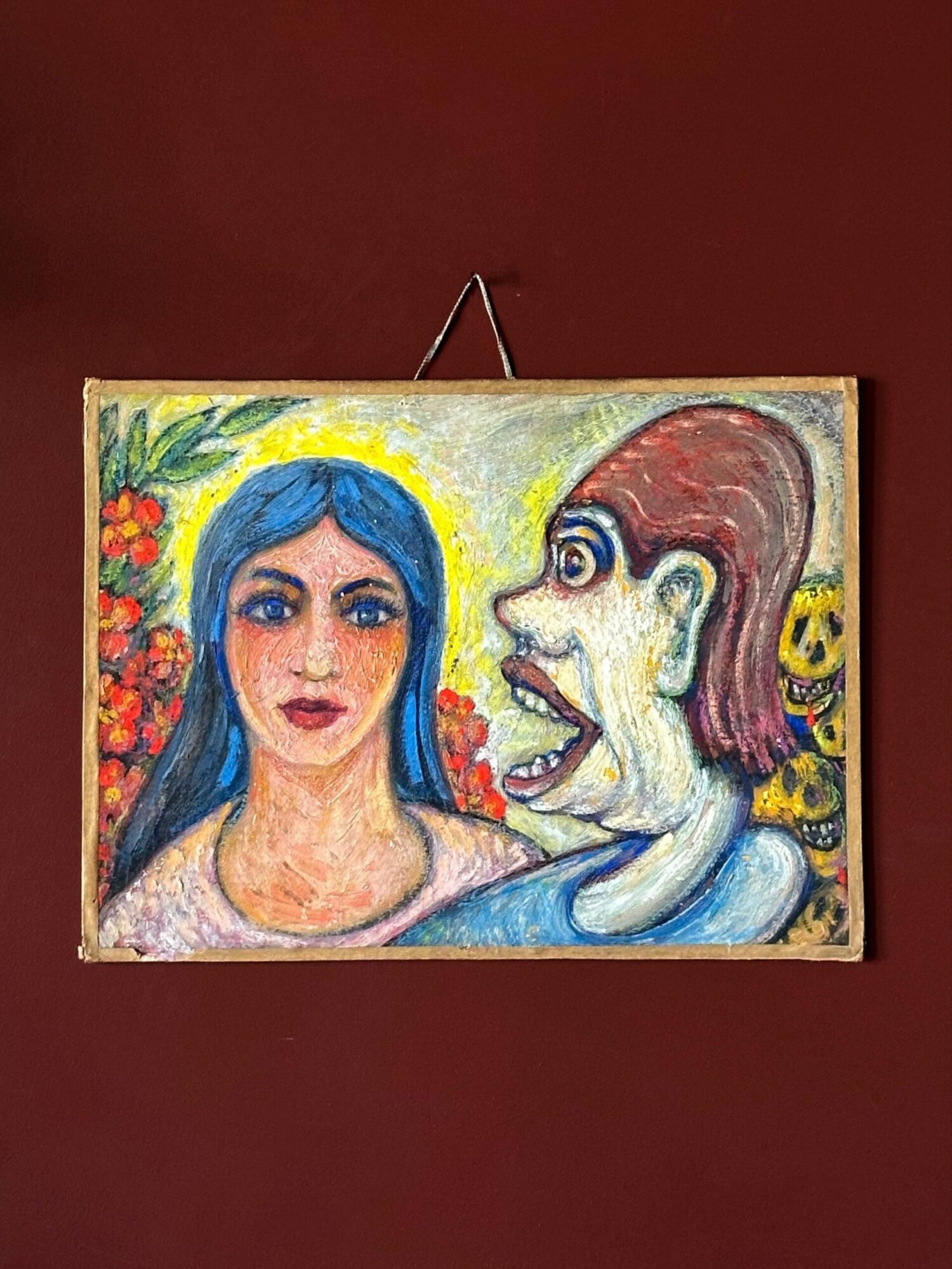 Karton Üzeri Karışık Teknik - İmzalı - Görsel 1