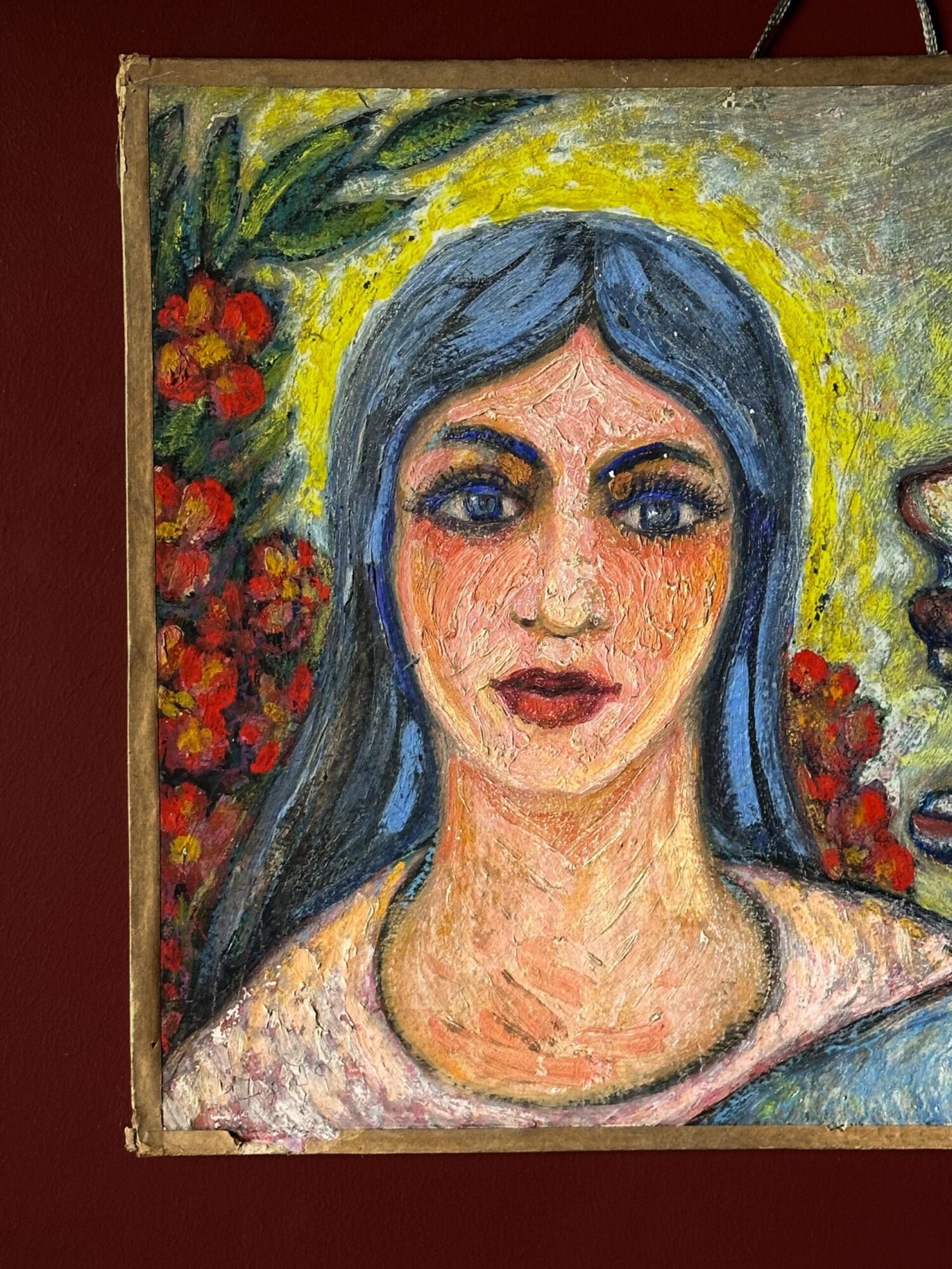 Karton Üzeri Karışık Teknik - İmzalı - Görsel 2