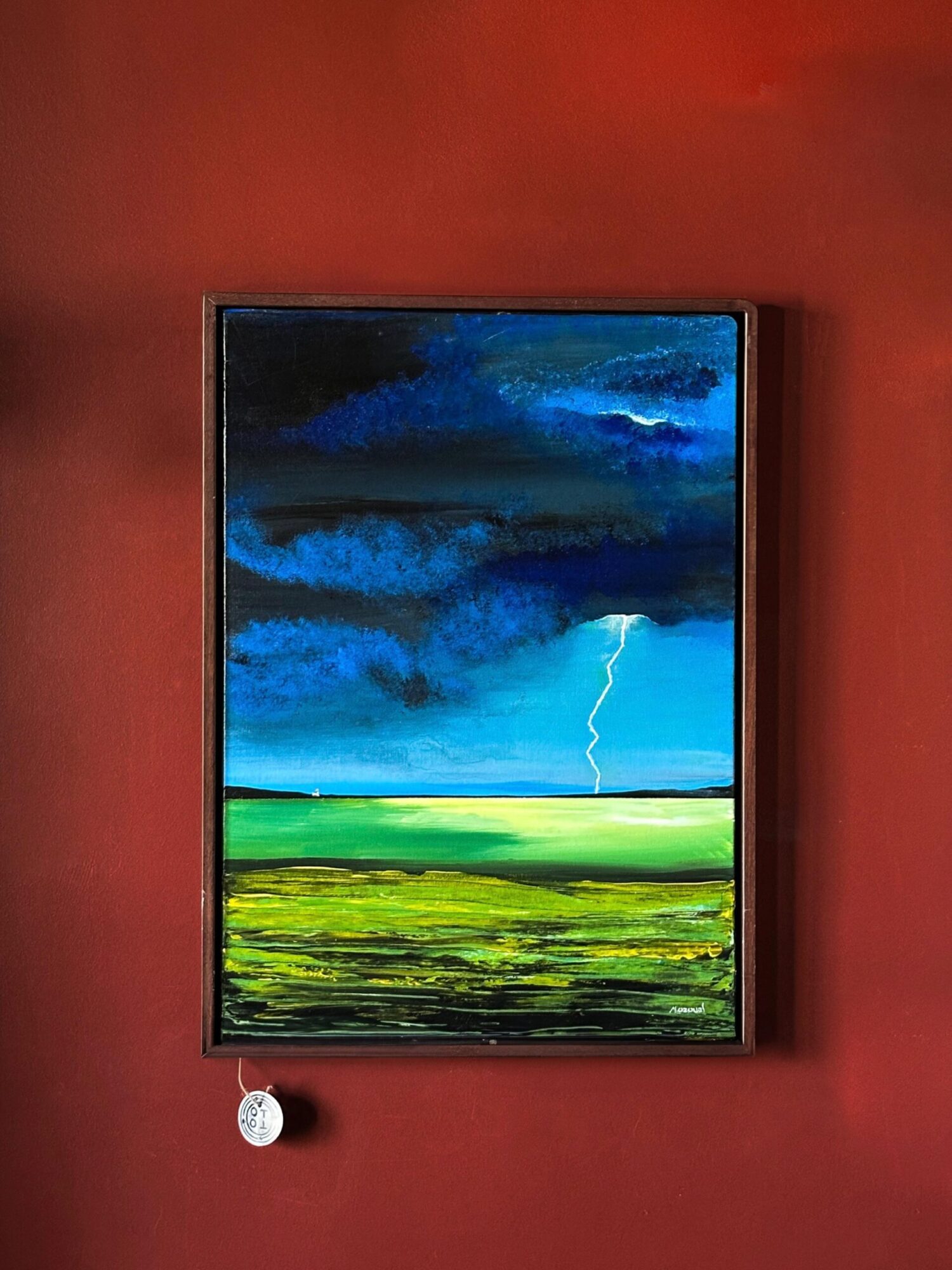 Şimşekli Gökyüzü Yağlı Boya Tablo - Görsel 1