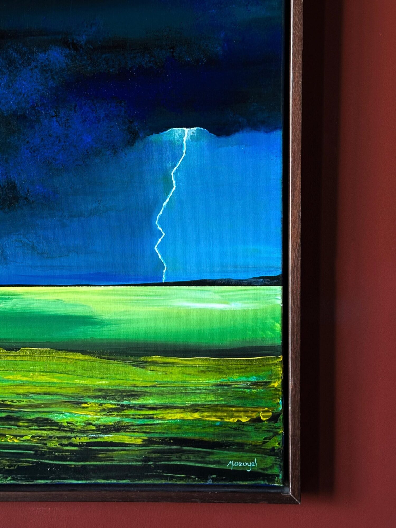 Şimşekli Gökyüzü Yağlı Boya Tablo - Görsel 2