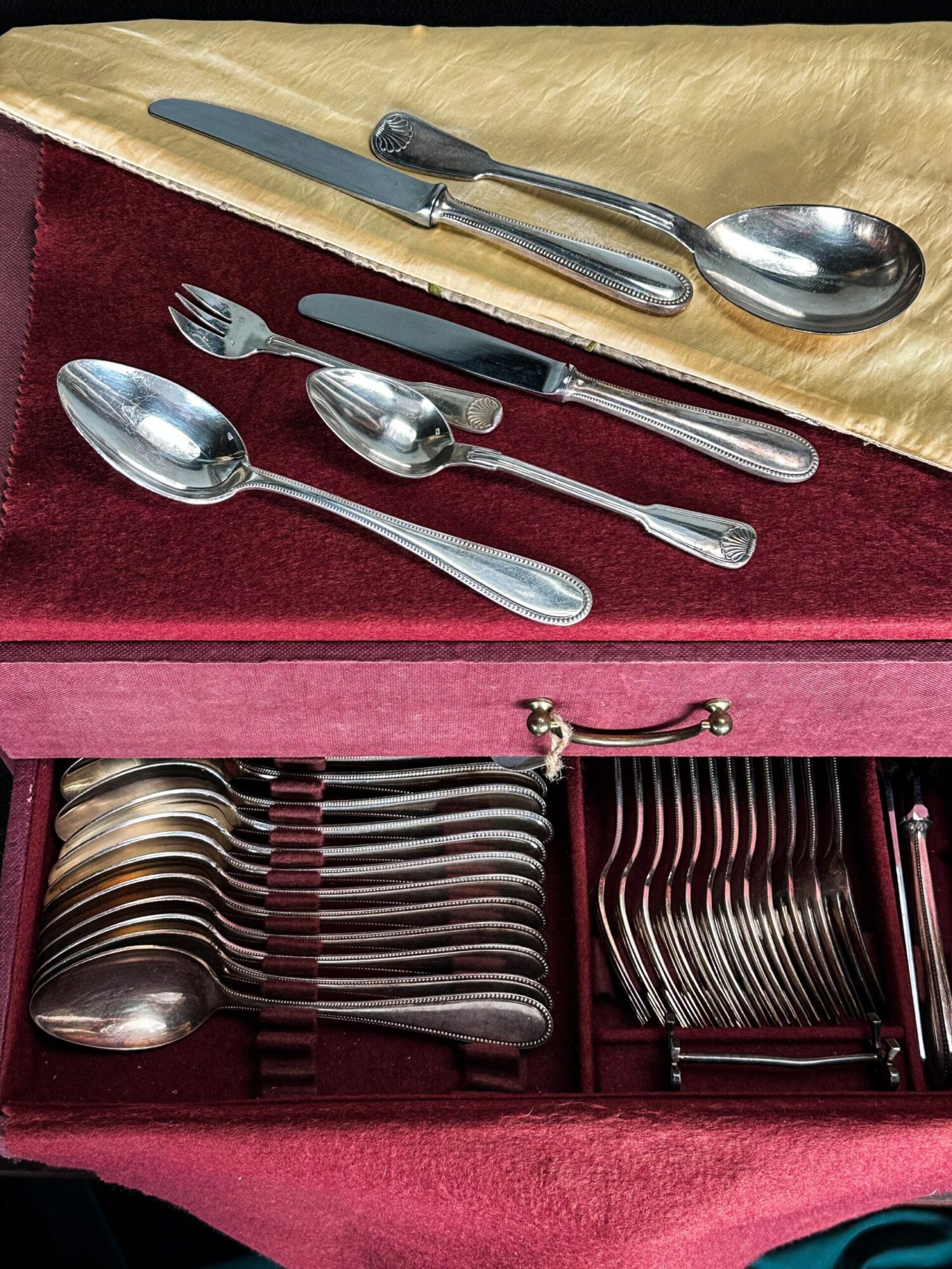 Gümüş Kaplama Çatal Bıçak Seti - Görsel 1