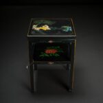 El Boyaması Siyah Çin Sehpa