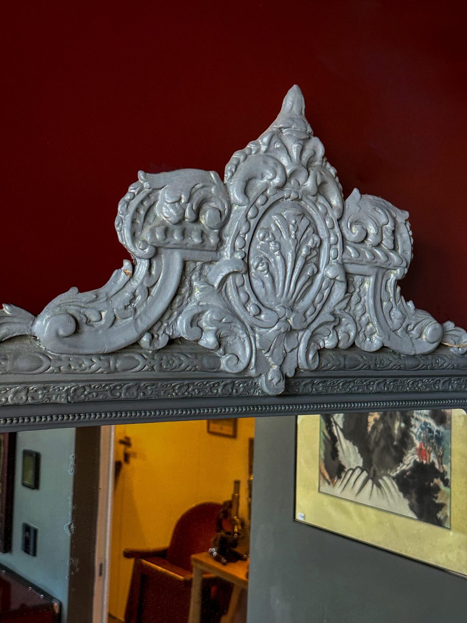 Gri Çerçeveli Fransız Ayna - Görsel 2