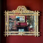 Kuş ve Üzüm Motifli Büyük Antika Ayna