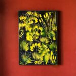 Yeşil Çiçekler Yağlı Boya Tablo