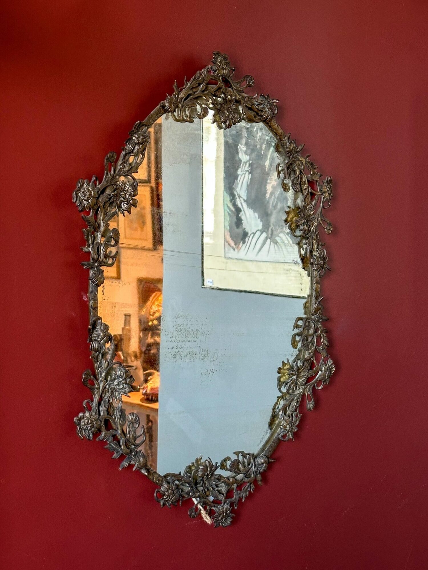 Metal Çerçeveli Oval Ayna - Görsel 2