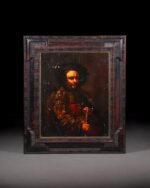 Rembrandt School, 17th Century. "Rembrandt van Rijn Portrait"