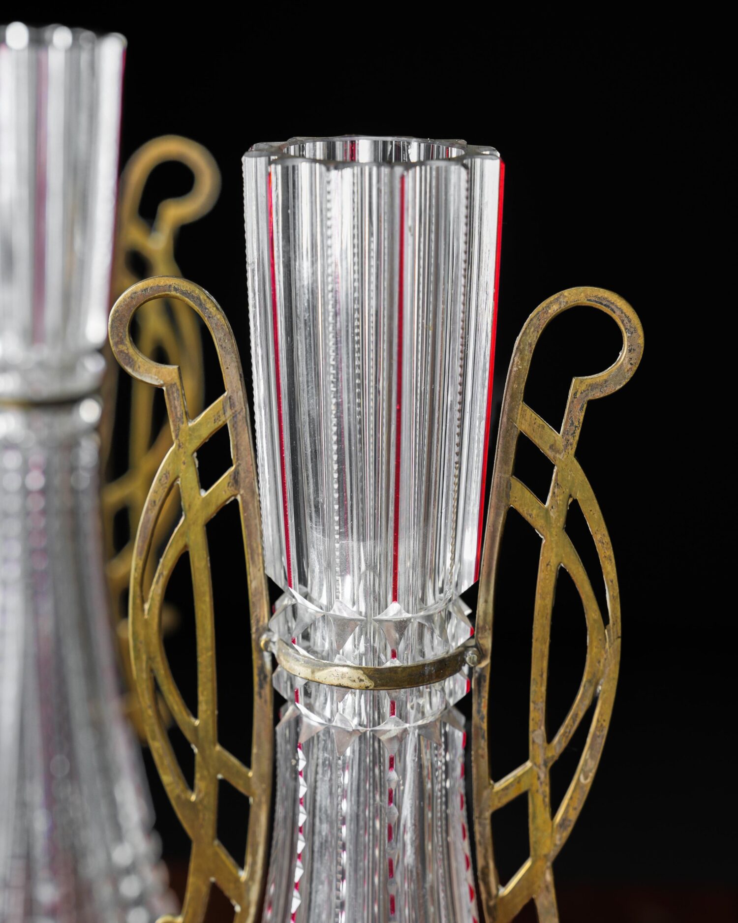 Art Nouveau Kristal Vazolar - Görsel 2