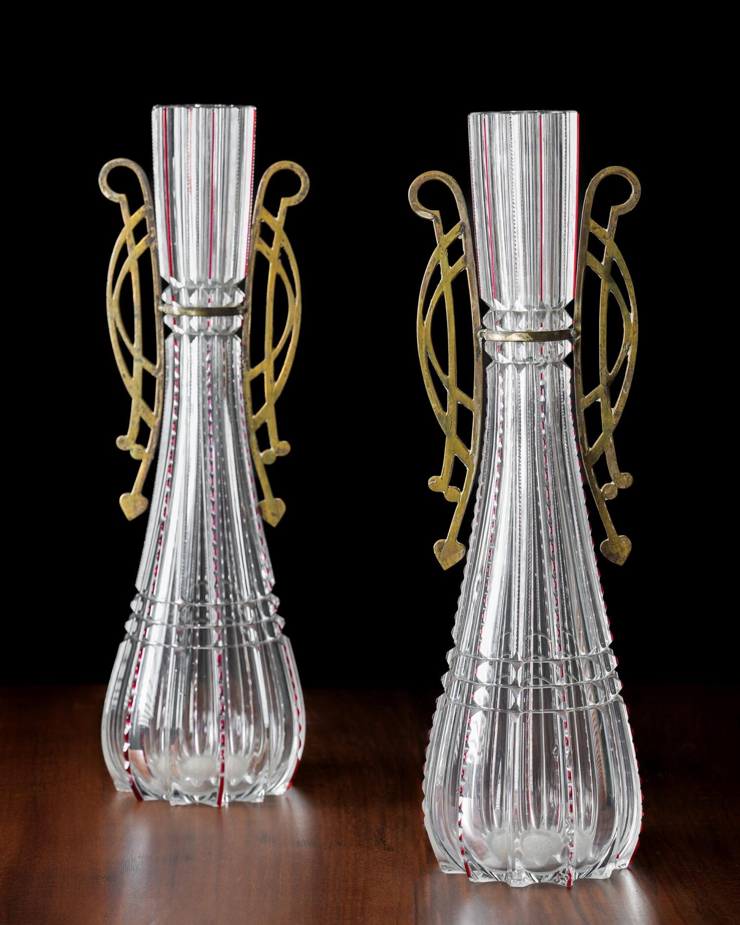 Art Nouveau Kristal Vazolar - Görsel 3