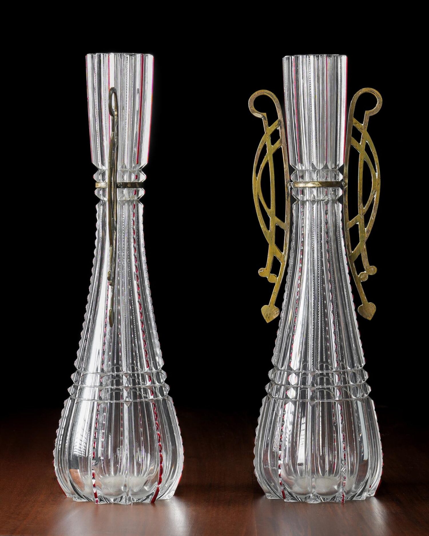 Art Nouveau Kristal Vazolar - Görsel 4