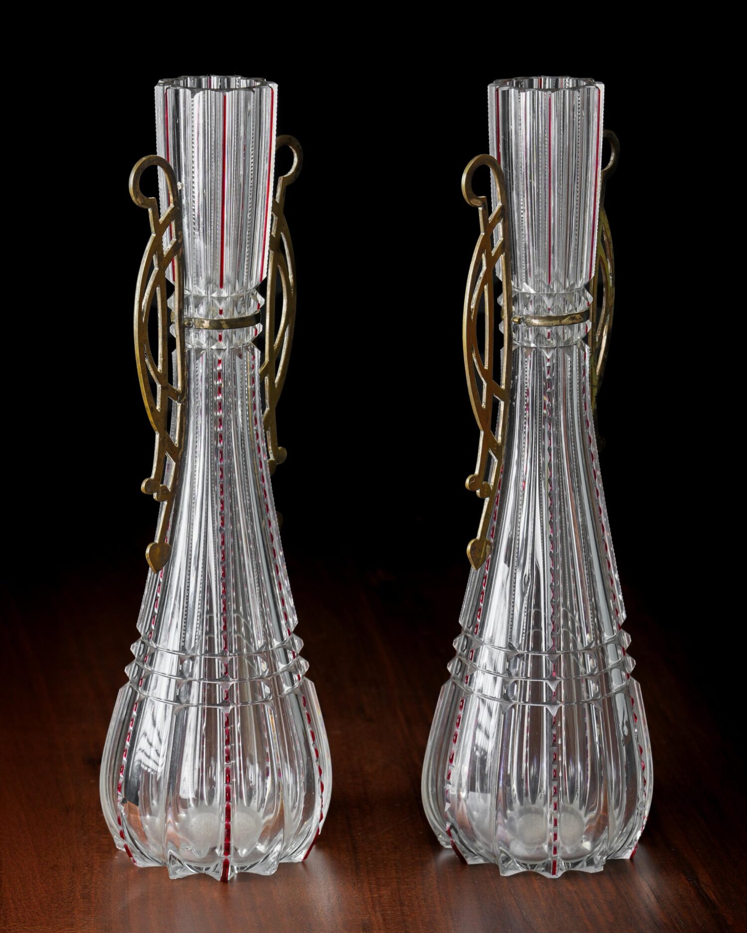 Art Nouveau Kristal Vazolar - Görsel 5