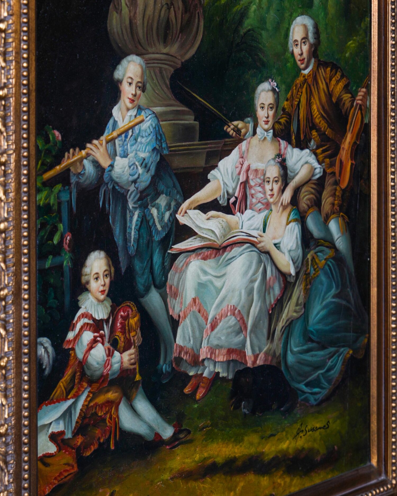 "Le marquis de Sourches et sa famille" - Görsel 7