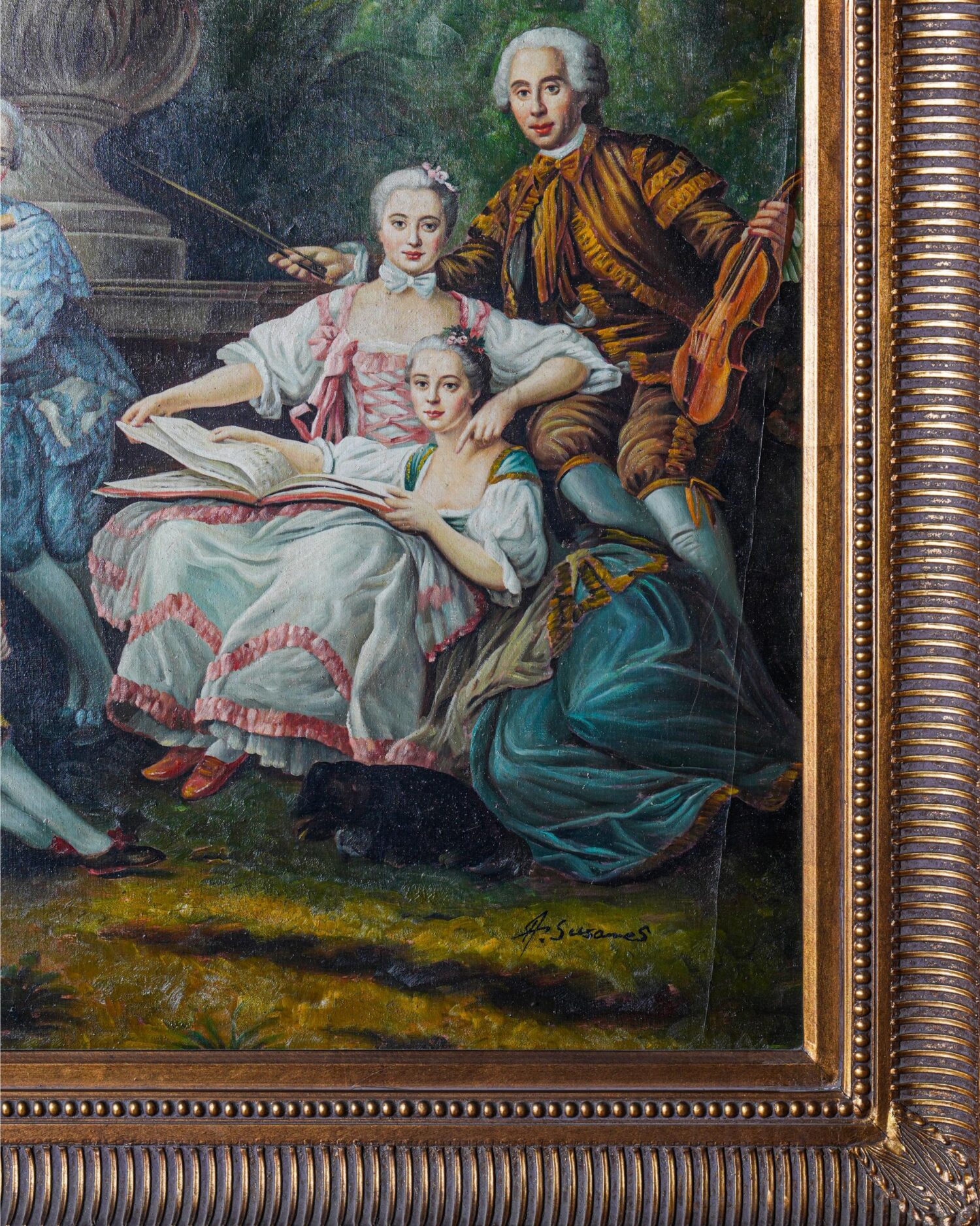 "Le marquis de Sourches et sa famille" - Görsel 4