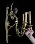 Kanatlı Siren Figürlü Bronz Aplikler - Çift - Görsel 2