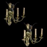 Kanatlı Siren Figürlü Bronz Aplikler - Çift