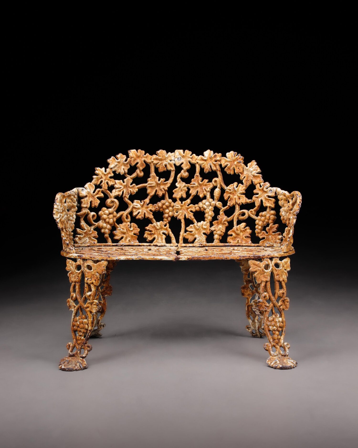 Viktorya Stili Dökme Demir Bahçe Bankı - Görsel 1