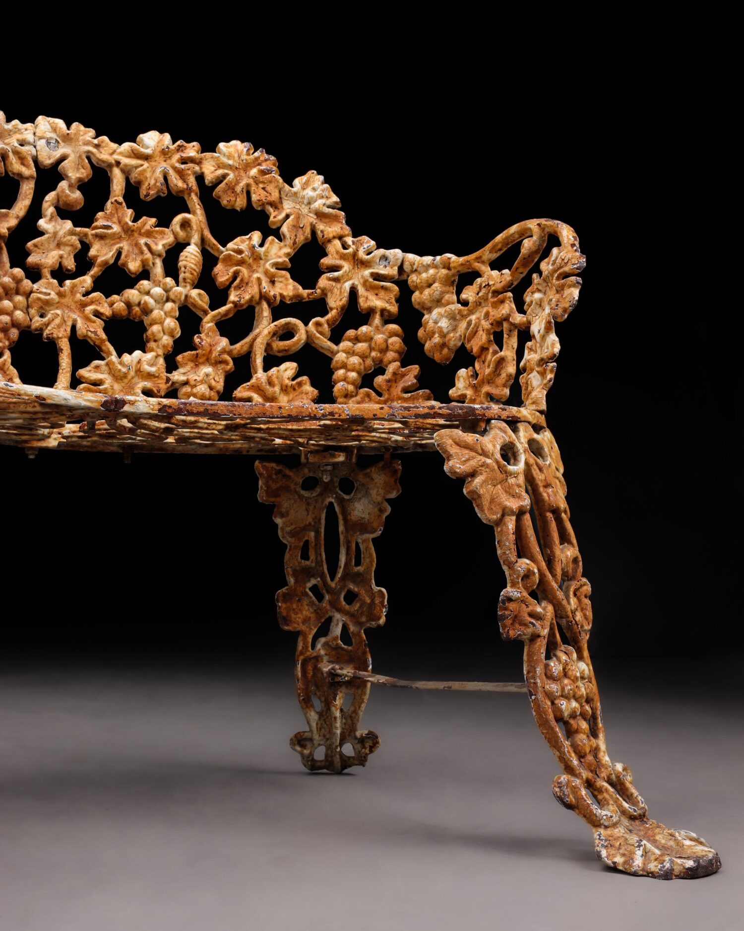 Viktorya Stili Dökme Demir Bahçe Bankı - Görsel 7