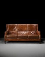 Vintage Deri Üçlü Kanepe - Görsel 2