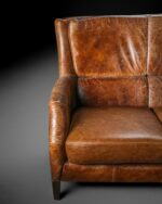 Vintage Deri Üçlü Kanepe - Görsel 4