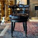 Viktorya Stili Deri Çalışma Koltuğu