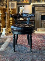 Viktorya Stili Deri Çalışma Koltuğu