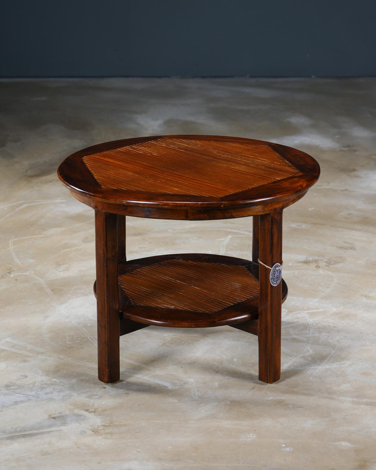 Yuvarlak Bambu Sehpa - Görsel 1