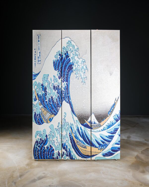 Kanagawa-oki Nami Ura - Çift Taraflı Kanvas Paravan - Kod 4170