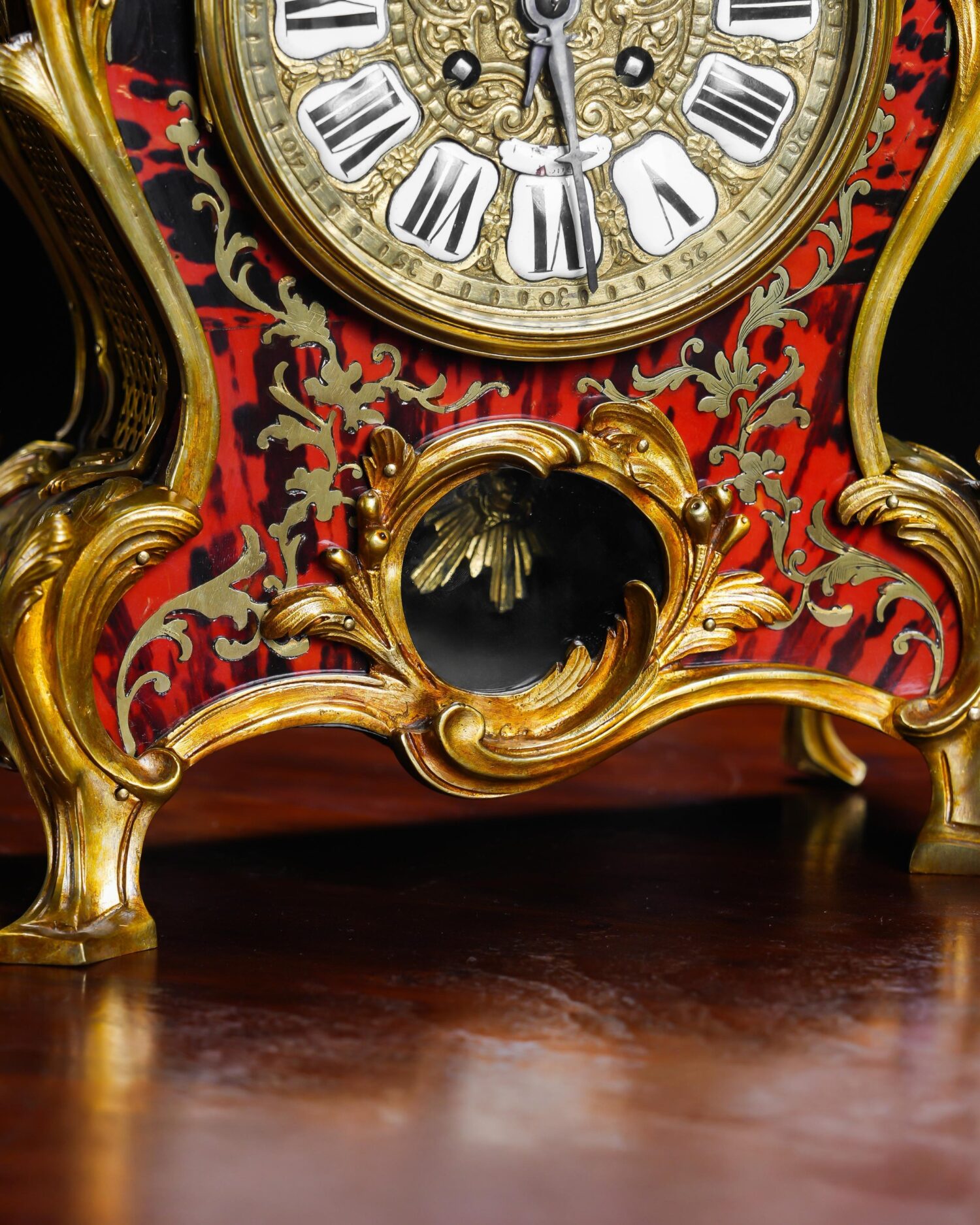 Louis XV Stili Fransız Boulle Saat - Görsel 4