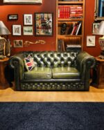 Yeşil Chesterfield Kanepe