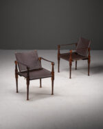 Kahverengi Deri Roorkhee Chair