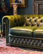 Yeşil Chesterfield Kanepe - Görsel 3