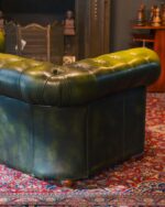 Yeşil Chesterfield Kanepe - Görsel 5