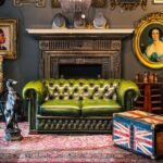 Yeşil Chesterfield Kanepe