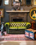 Yeşil Chesterfield Kanepe