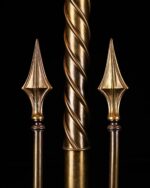 Altın Vermeyli Bronz Lambalar - Çift - Görsel 4