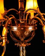 Altın Vermeyli Bronz Lambalar - Çift - Görsel 6