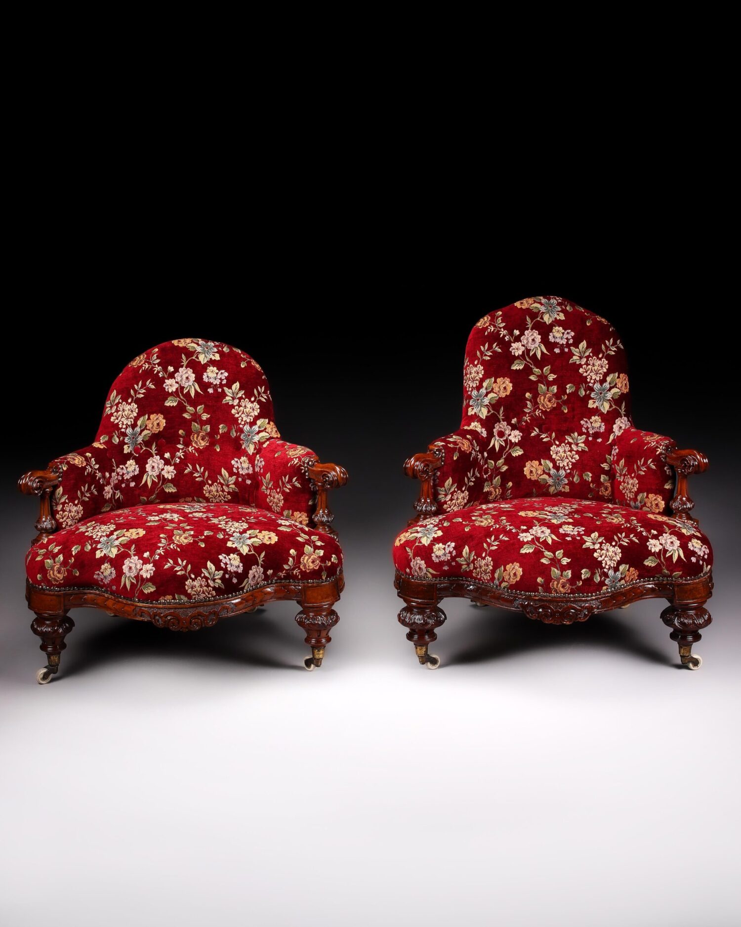 Victorian Parlor Chairs - Çift - Görsel 4